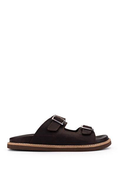 Tamer Tanca Men's Genuine Leather Daily Slippers 876 610 Erk Trlk Y22