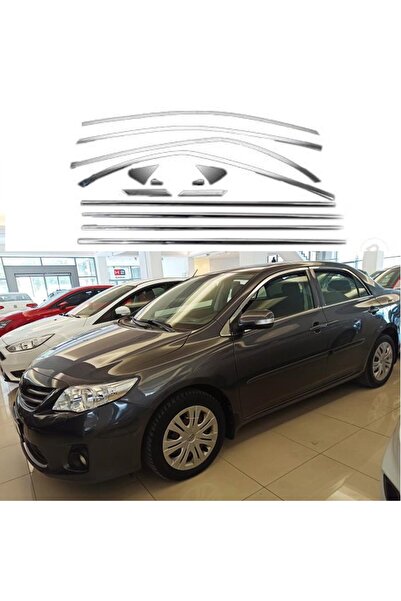 Universal Toyota Corolla Cam Çıtası Kromu Çerçeve Nikelajı Komple 2007-2012