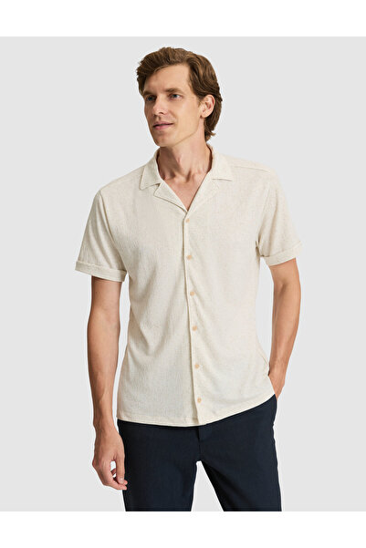Pierre Cardin Beige Slim Fit Knitted Shirt 50288946-VR011