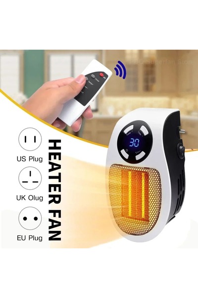 Choice EU White with Remote EU/US 500W Mini Heater for Home Small Bathroom He...