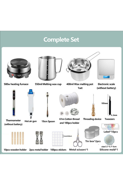 Choice Complete set EU DIY Scented Candle Making Materials Tool Set, Wax Wick...