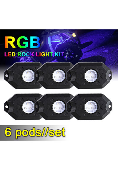 Choice 6 pods set RGB LED Rock Lights Timing Function Music Mode Multicolor N...