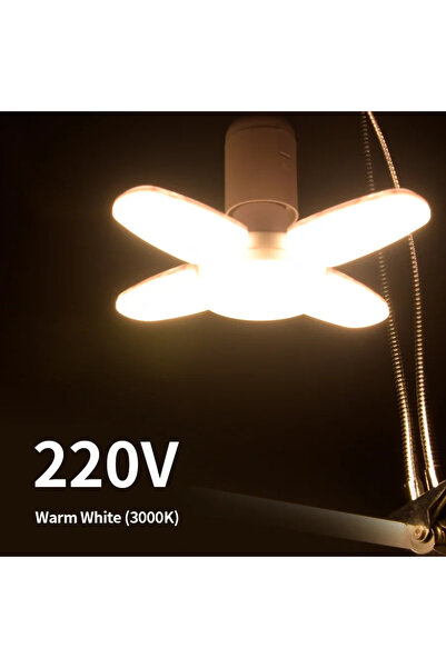 Choice Warm White 220V LED 4 Leaf Bulb E27 Collapsible Warm White Light Penda...