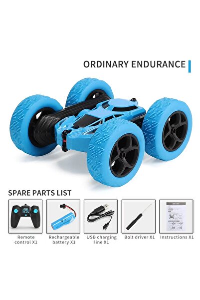 Choice Blue 360-degree flipping double-sided stunt car 4WD high-speed cool li...