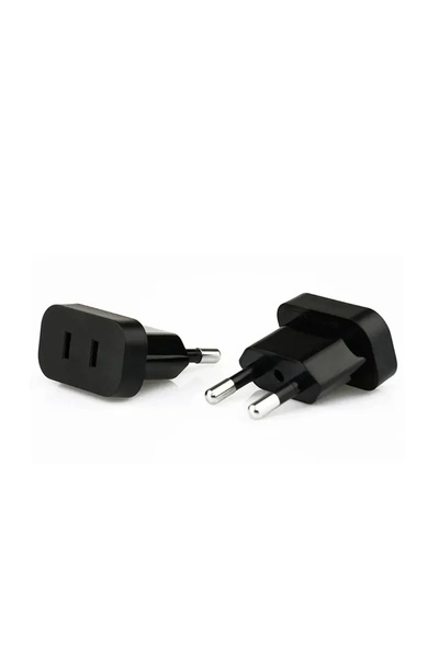 Choice black 1 Pcs 4.8mm Power Plug Adapter US To EU Euro Europe Plug Power P...