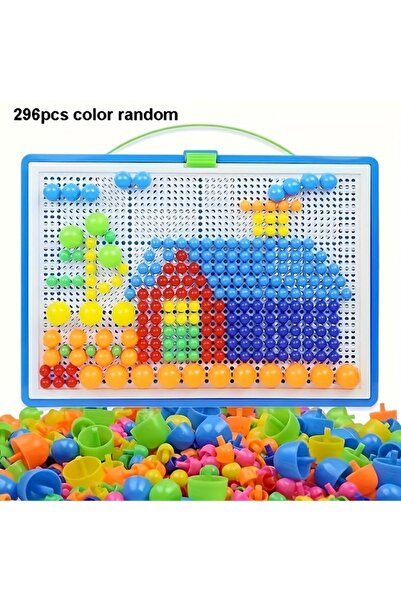Choice 296pcs 296/592pcs Mushroom Nail Building Blocks Puzzles,Game, Color Co...
