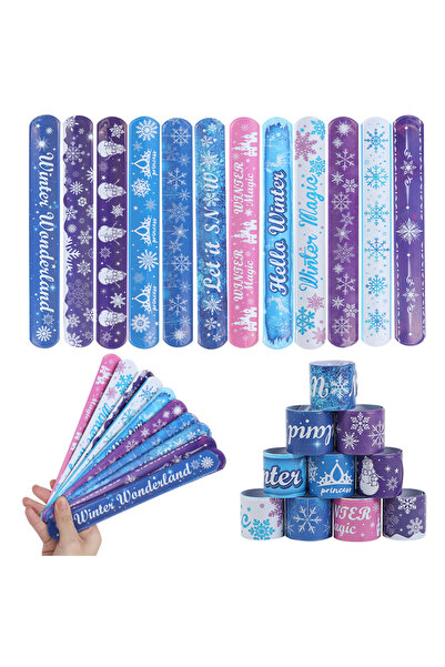 Choice 12Pcs 12Pcs Frozen Party Snowflake Slap Bracelets Kids Birthday Party ...