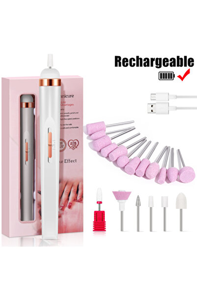 Choice6 White-Pro YIKOOLIN Portable Nail File Care Electric Nail Drill with 4...
