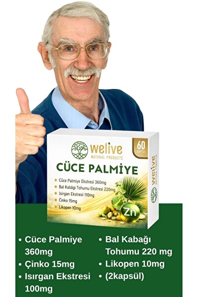 Welive Cüce Palmiye Takviyesi – Erkek Sağlığı ve Desteği İçin 60 Kapsül