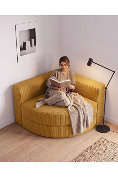 DECHOME Nestime® 100x100 cm Modüler Köşe Koltuğu | Orijinal Sünger | Fitilli ...