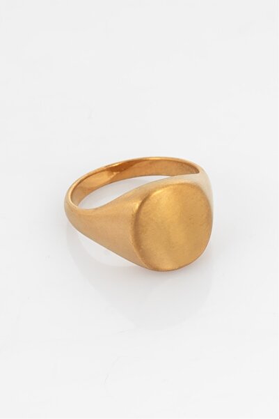 UKHWD SUPPLY Gold Oval Men's Ring Ka1202Al