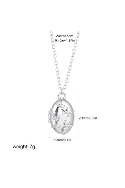 Choice T574 2 Creative Filled with Zircon Oval Openable Locket Necklace Photo...