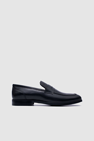 TOGO Erkek Siyah Antik Hakiki Deri Loafer Ayakkabı [052330]