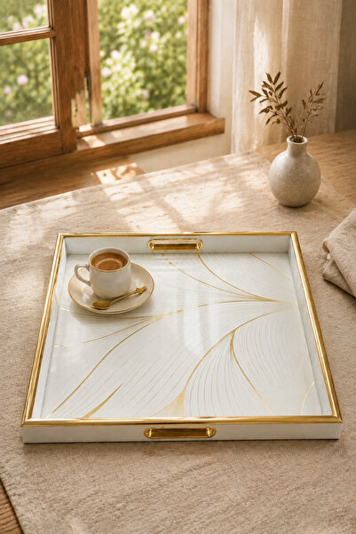 Enza Beste Çay Kahve Kahvaltılık Ve Sunum Tepsisi 37 x 37