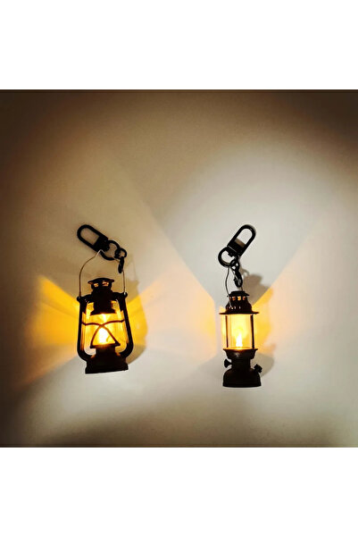 Choice 2 pcs Mini Electronic Candle Lamp Keychain Vintage Simulation Lamp LED...