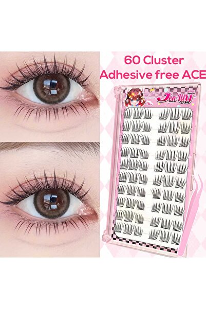 Choice 10 صفوف من رموش ACE [بدون حاجة للصمغ] طقم تمديد الرموش المريح بـ 60 عن...