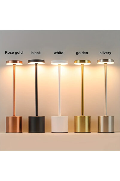 Choice4 Warm White WHITE black Modern Touch Adjustable Table Lamp, Metal Port...