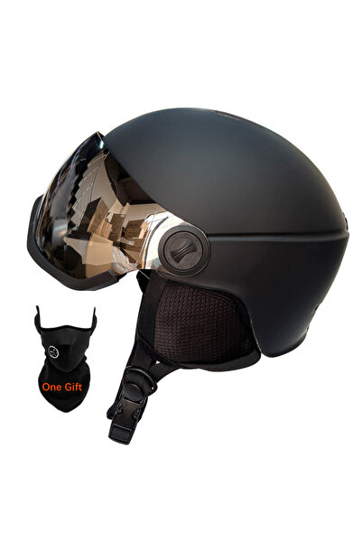 Choice3 L(58-61CM) Black Skiing Helmet Goggles Integrally-Molded PC+EPS High-...