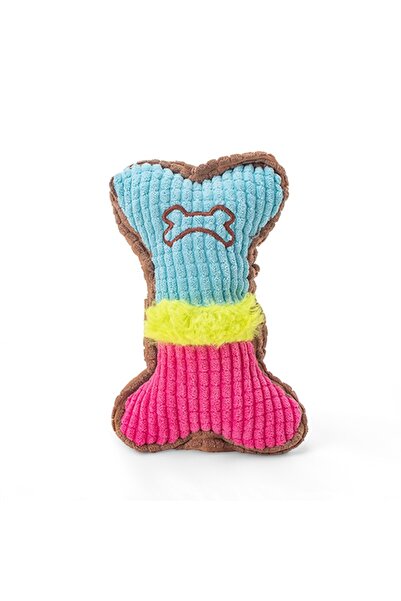 Choice M Blue Pink 1PC Plush Dog Squeaky Toy Bone Chew Toy for Small Medium B...