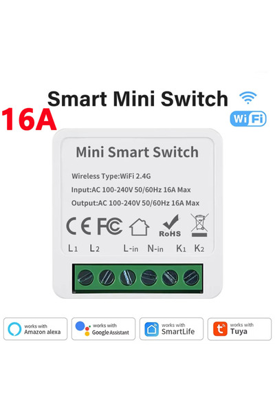 choice2 16A WiFi Wifi/zigbee 3.0 16A/20A Mini Smart Switch DIY Breaker Relay ...