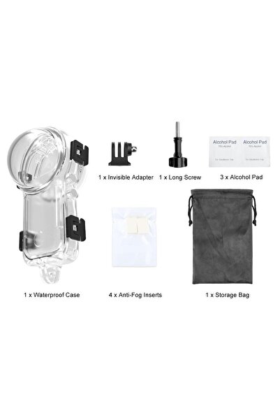 Choice Transparent PULUZ 50m Waterproof Housing Cover For Insta360 X4 Air 202...