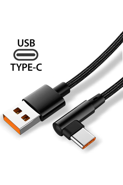 Choice 2m Black 90 Degree Elbow Type C Fast Charging USB Cable For Redmi POCO...