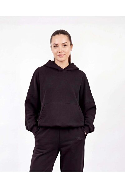WINGS BRAND Hanorac supradimensionat de damă UNLEASH WINGS NEGRU