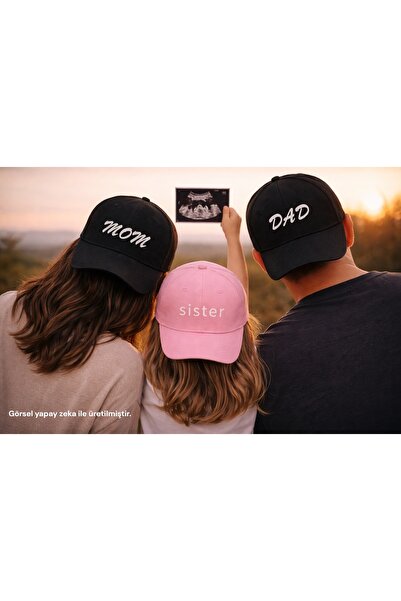 sf collection Family Matching Hat Set Mom Dad Sister Printed Unisex Adjustabl...