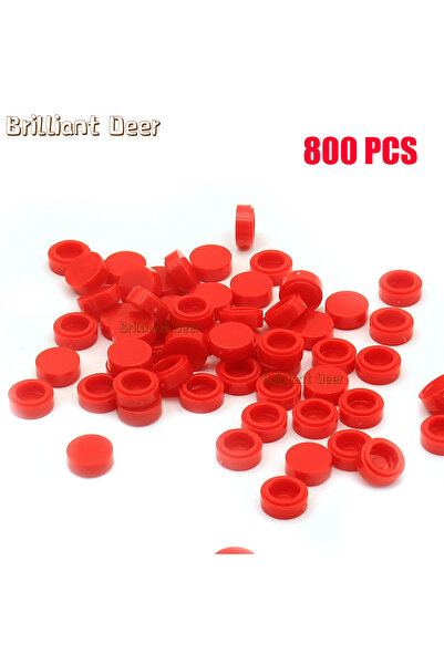 Choice11 Red 800PCS FLAT Tile 1x1 Dots Round Bricks 35381 98138 MOC DIY Build...
