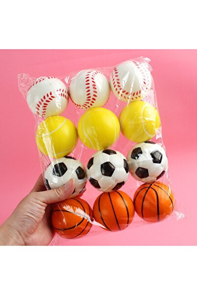 Choice 12PCS 12 Pcs Fun PU Foam Sponge Ball Set Children's Birthday Party Bab...