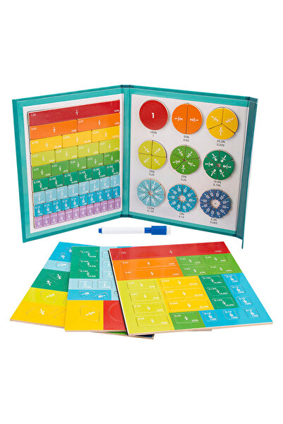 Lee's Sharing As picture Children Magnetic Fraction Learning Math Toys Wooden...