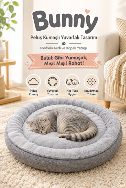 Jungolica Pet Products Bunny, Donut Şeklinde, Stres Azaltıcı, Yüksek Kaliteli...