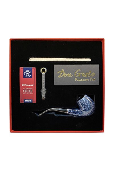 Don Gusto Atomic German 9mm Başlangıç Pipo Seti Smooth Siyah Boxin