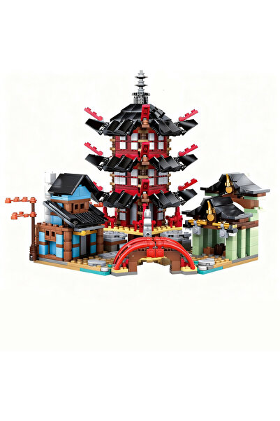 Choice1 NO BOX 600pcs with 6 doll Ninja Warrior Temple Building Set with Drag...
