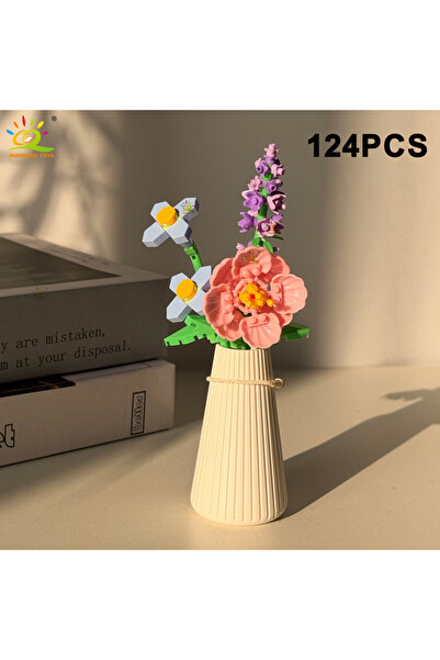 choice2 NO.7-12 HUIQIBAO MOC Eternal Flower Bouquet with pot Micro Building B...