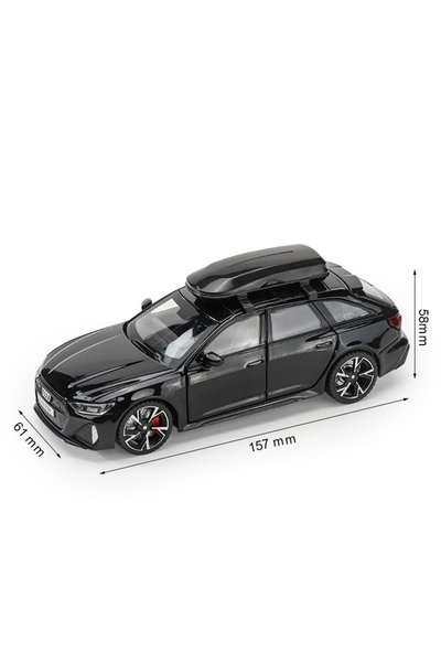 Choice Black 1/32 Audi RS6 Toy Car Model with Sound Light Doors Opened Alloy ...