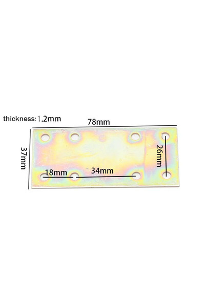 Choice1 10Sets 10Set Metal Flat Stand Straight Piece Six Hole Fixed Angle Sta...