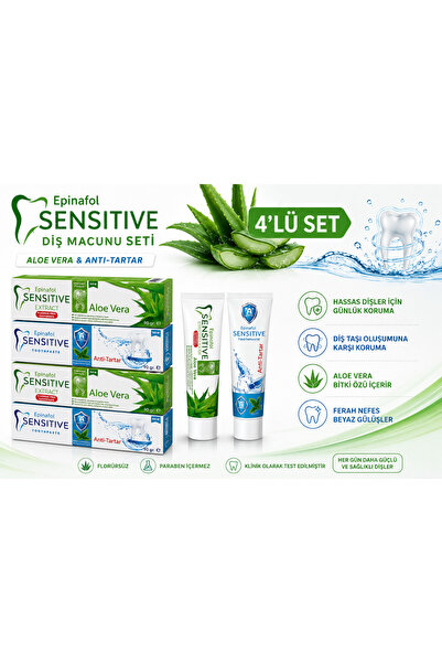 Diş Macunu 4 Lü Set Aloe-vera-anti Tartar