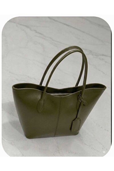 GlowSa Women's Large Size Shoulder Bag Khaki