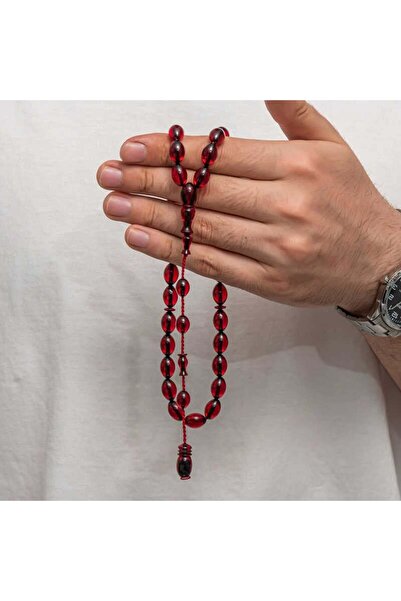 Inure Jewelry Πρεσαριστές κεχριμπαρένιες χάντρες προσευχής