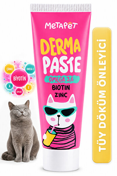 Metapet Tüy Dökülmesi Engelleyici Kedi Maltı Vitamini, Kediler için Tüy Döküm...
