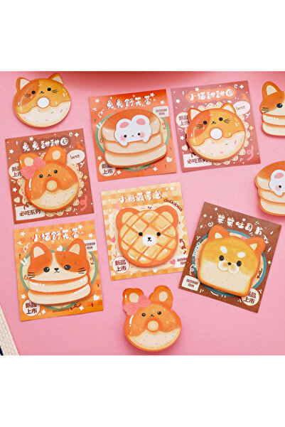Choice6 6pcs mix Memo Pad Cute Animal Food and Play Sticky Notes Student Cart...