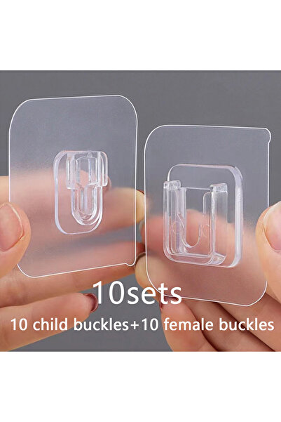 Choice transparent 10sets 10/20 Sets Multifunctional universal Hooks, Snap Fa...