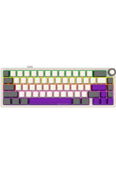 LORGAR Tastatura mecanica Wireless KBP70MW, Pentru Gaming, Bej, LRG-KBP70MW-R...