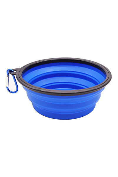 Choice 350ml Blue Dogs Feed Supplies Folding Silicone Bowl Portable Puppy Wat...