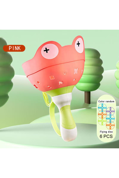 Choice 207Y-2-Pink Pull String Flying Saucer Disc Launcher Kids Flying Toys T...