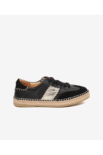 Greyder Γυναικεία Παπούτσια Sneaker από Γνήσιο Δερμάτινο Μαύρο Suede Gold 5Y2...