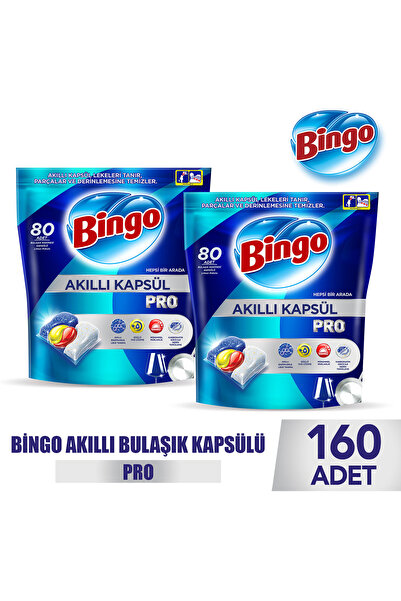 Bingo Akıllı Kapsül Pro Bulaşık Makinesi Deterjanı Tableti 160 Adet