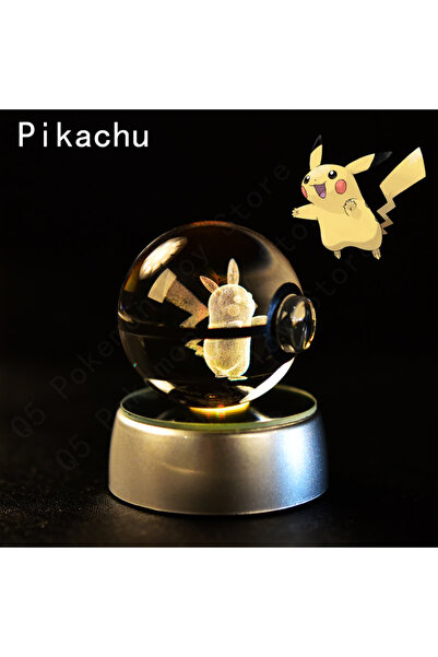 Choice5 01 Pikachu Pokemon Crystal Ball 3D Pikachu Mewtwo Mew Gengar Night Li...