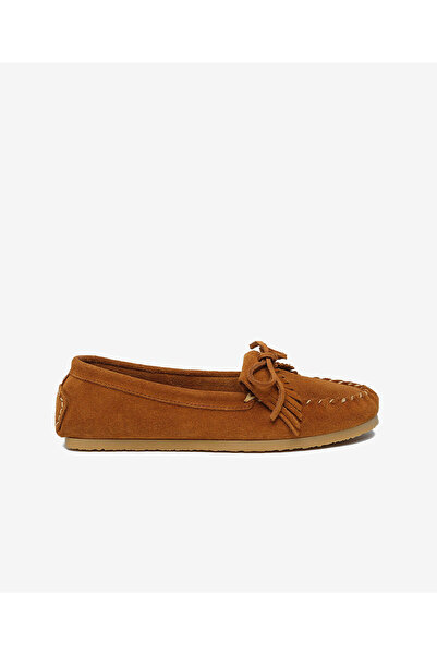 Greyder Kadın Taba Süet Hakiki Deri Loafer Ayakkabı 6Y2WA59392